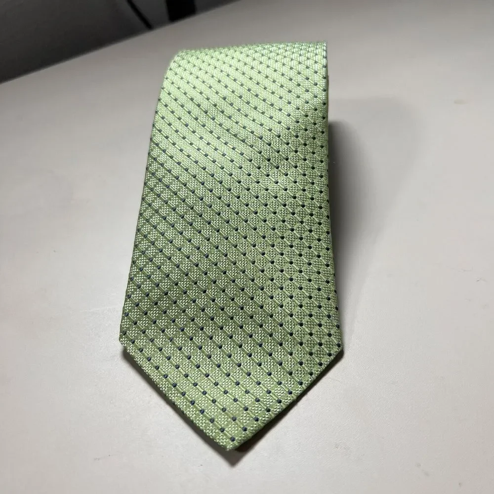 Men's Vintage Tommy‎ Hilfiger Silk Tie Necktie MADE IN USA Two Tone Blue Green